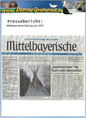 Vereinsheim zerstört! Pressebericht